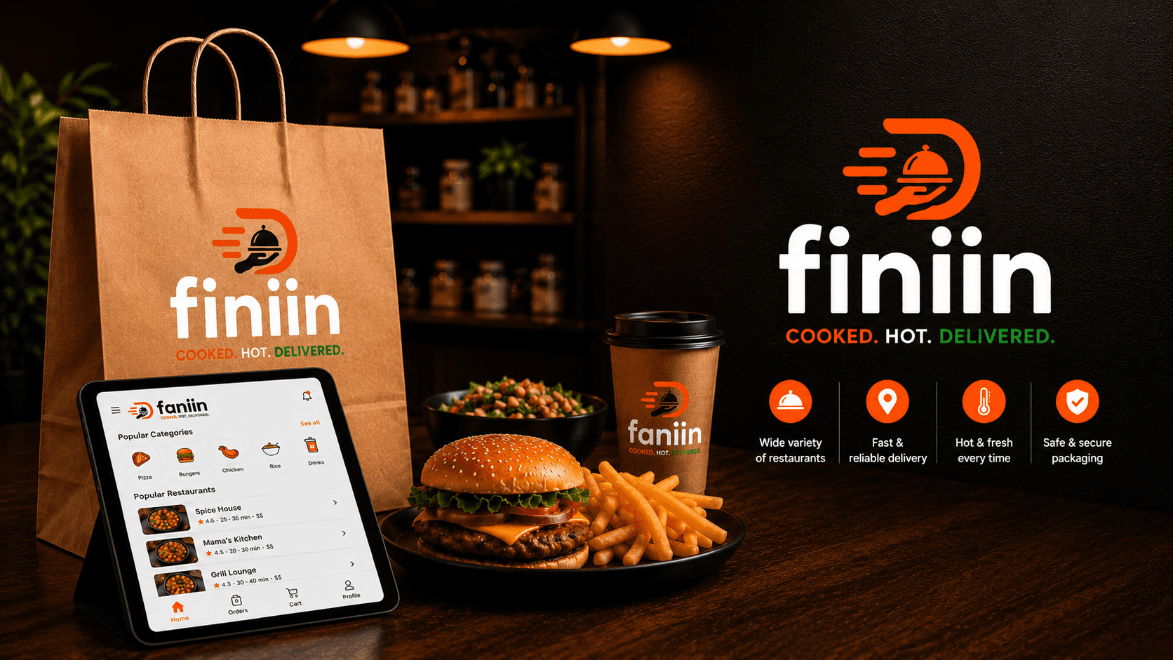 Finiin restaurant partner ordering setup